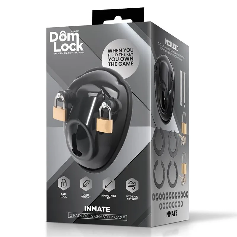 Gaiola de Castidade Inmate com Espaçadores DomLock — vista 5 de 5