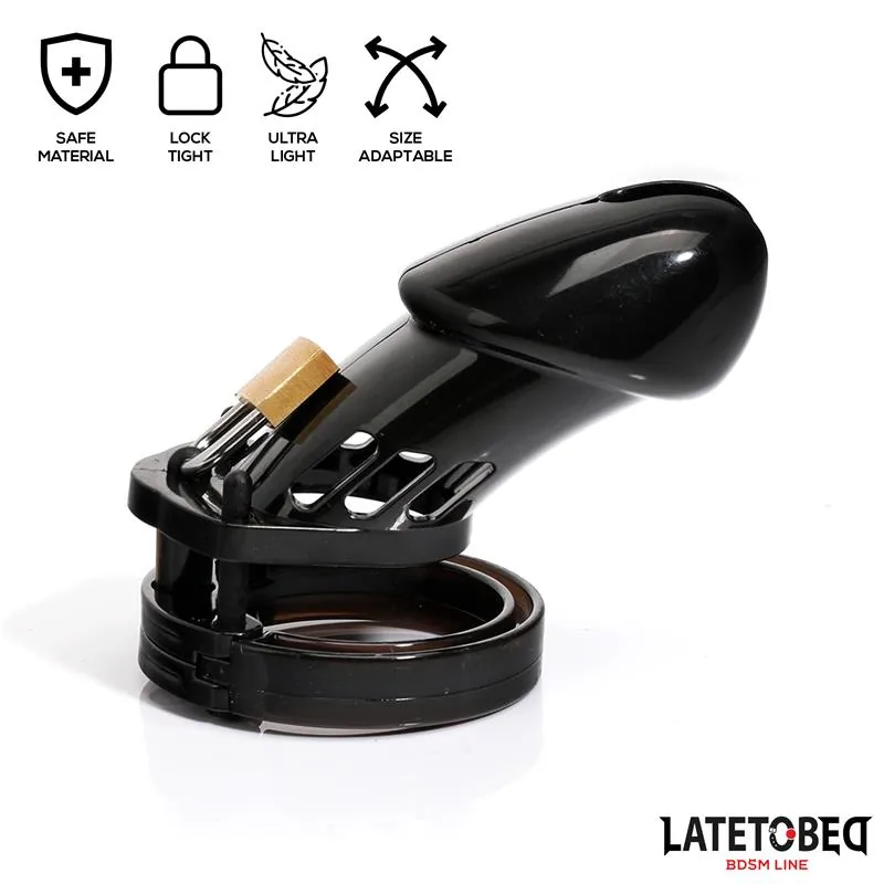 Gaiola de Castidade Long Preta LateToBed — vista 3 de 7