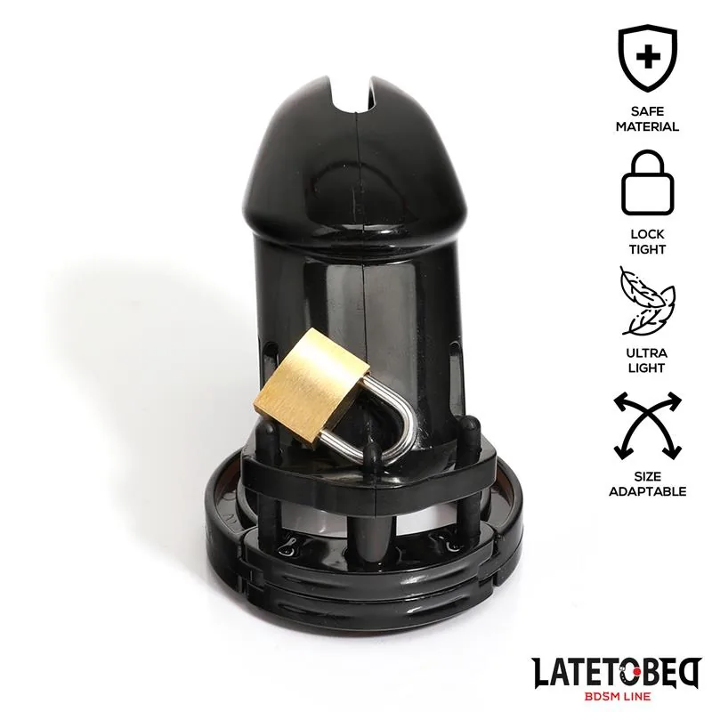 Gaiola de Castidade Long Preta LateToBed — vista 4 de 7