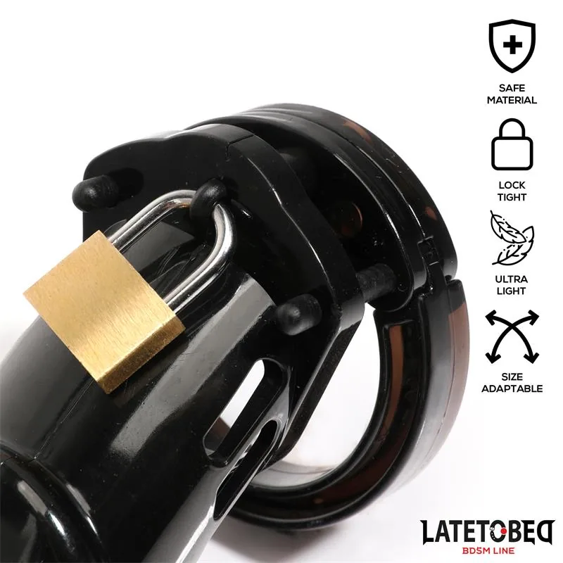 Gaiola de Castidade Long Preta LateToBed — vista 5 de 7