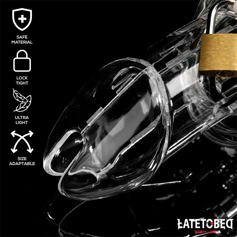 Gaiola de Castidade Long Transparente LateToBed — vista 2 de 7