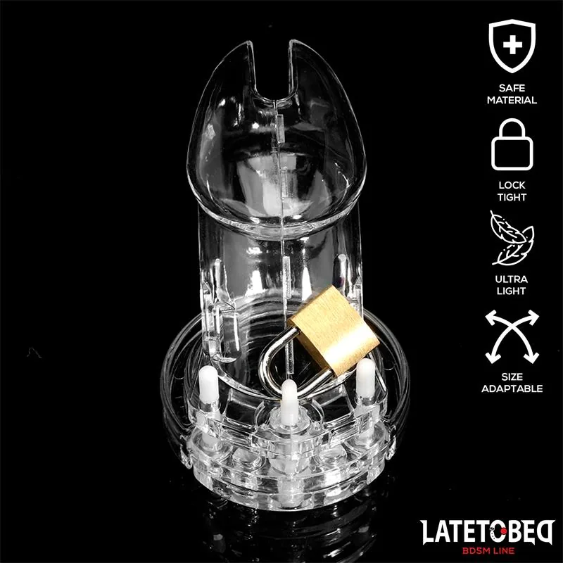 Gaiola de Castidade Long Transparente LateToBed — vista 3 de 7