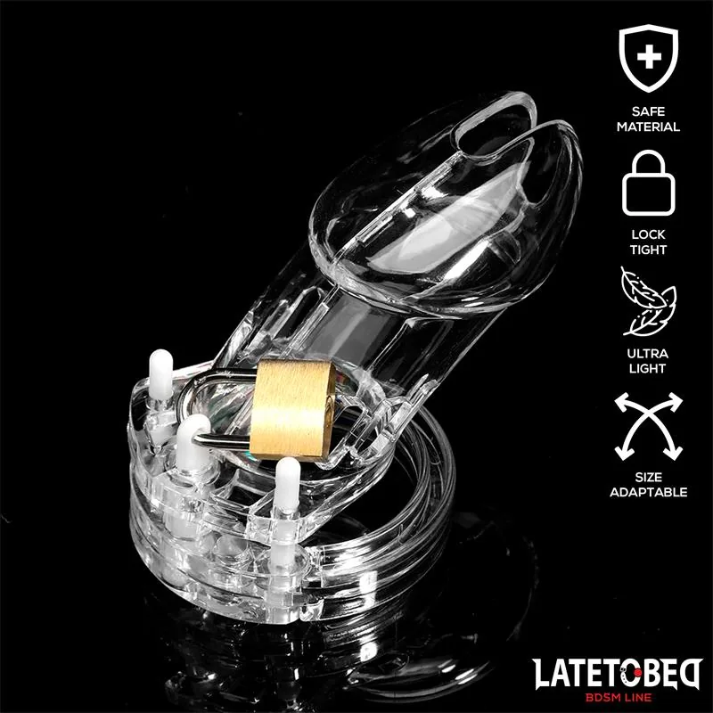 Gaiola de Castidade Long Transparente LateToBed — vista 4 de 7