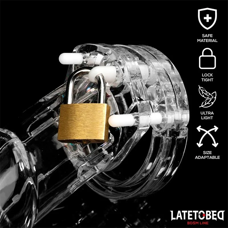 Gaiola de Castidade Long Transparente LateToBed — vista 5 de 7