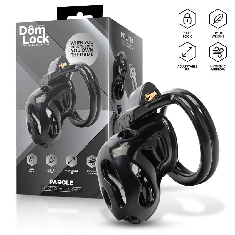 Gaiola de Castidade Parole com Cadeado Interno DomLock