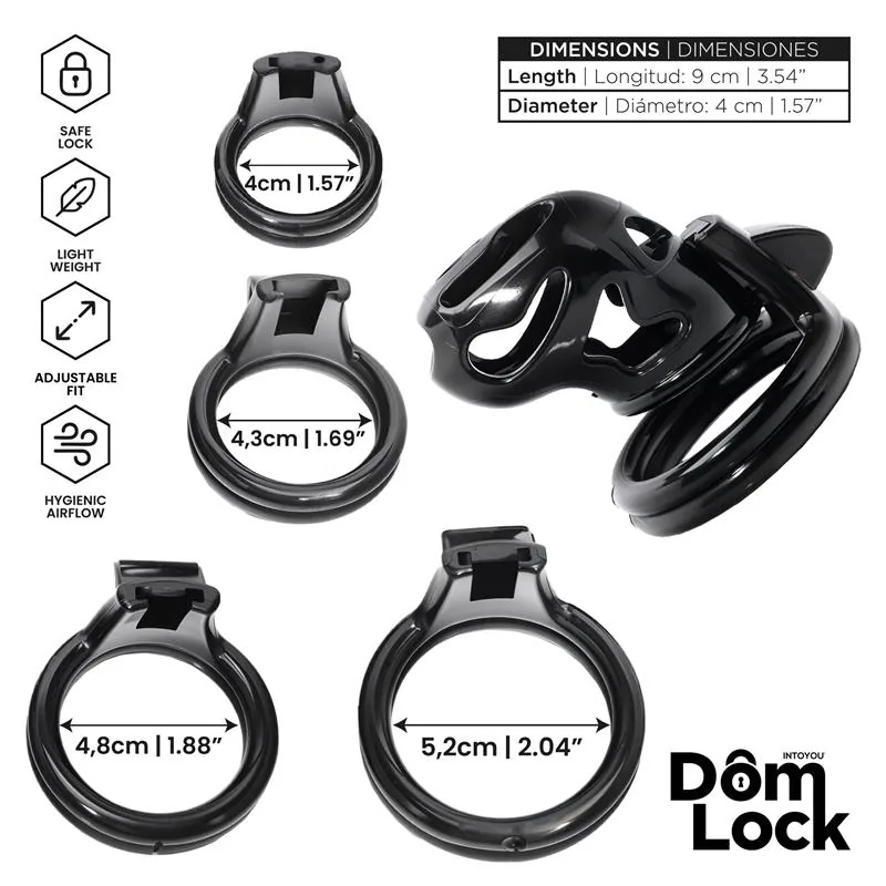 Gaiola de Castidade Parole com Cadeado Interno DomLock — vista 3 de 5