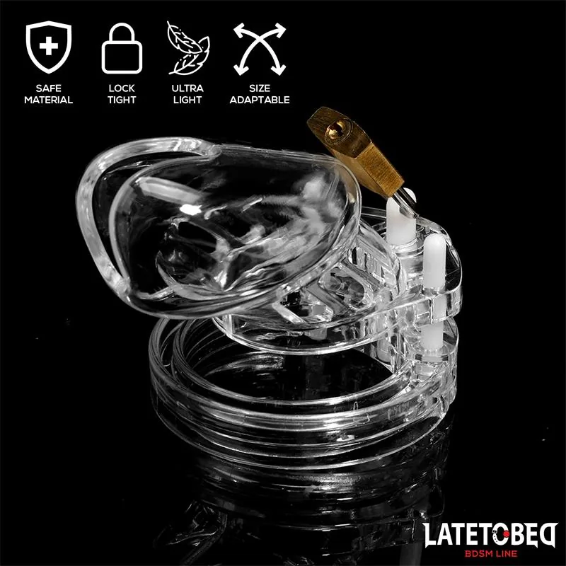 Gaiola de Castidade Short Transparente LateToBed — vista 3 de 6