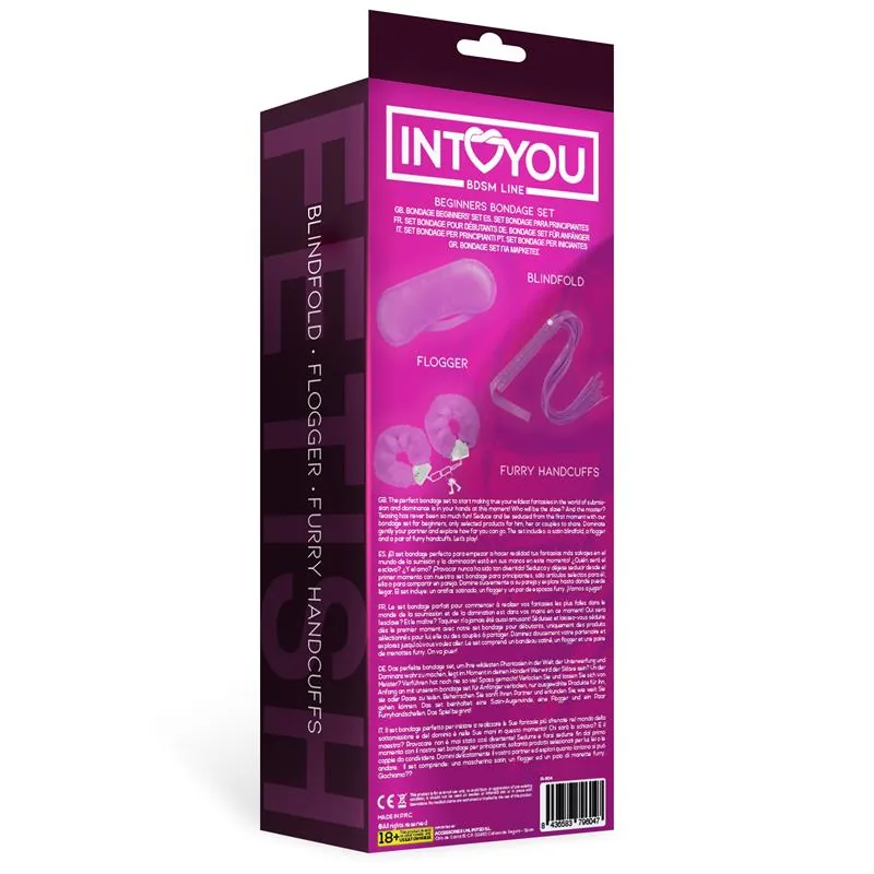 Kit de Bondage Beginners Intoyou Roxo 3 Peças — vista 3 de 7