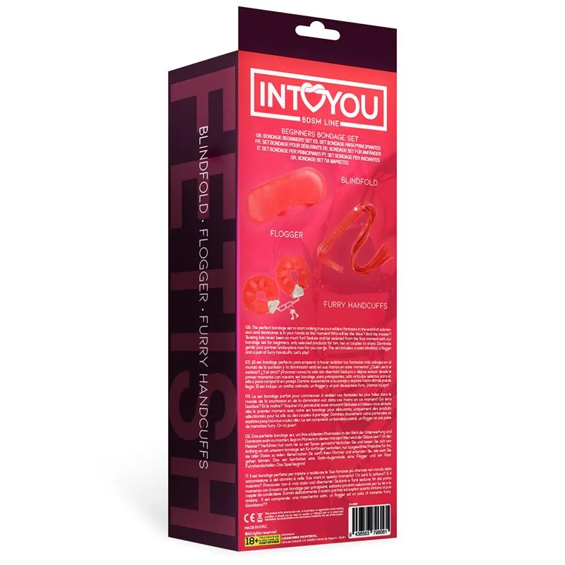 Kit de Bondage Beginners Intoyou Vermelho 3 Peças — vista 3 de 7