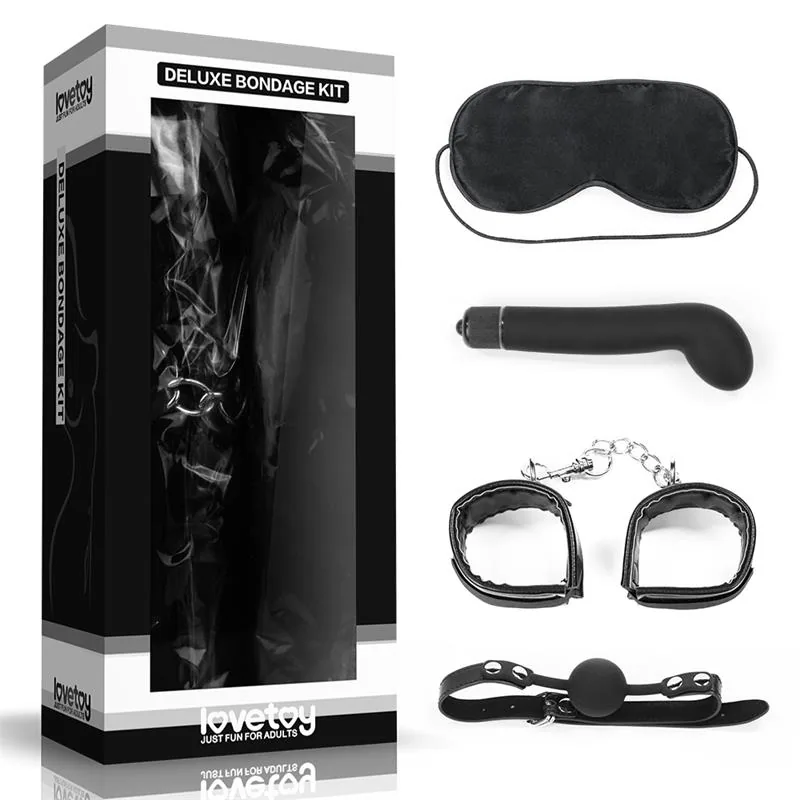 Kit Bondage Deluxe com Vibrador e Algemas Lovetoy