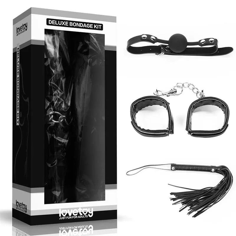 Kit Bondage Deluxe Lovetoy Preto SM1005
