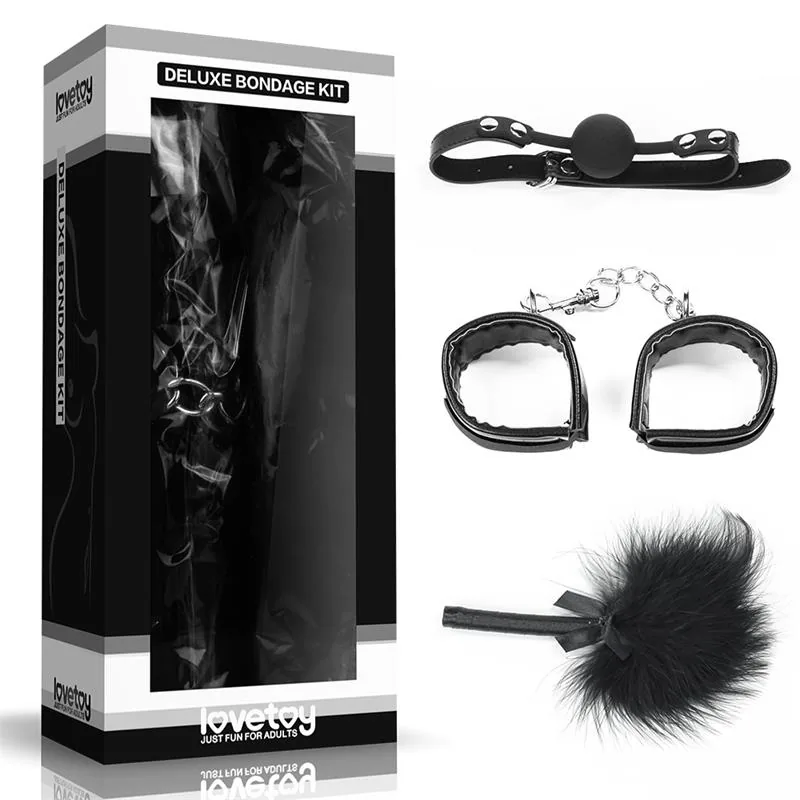 Kit Bondage Deluxe Lovetoy Preto SM1006