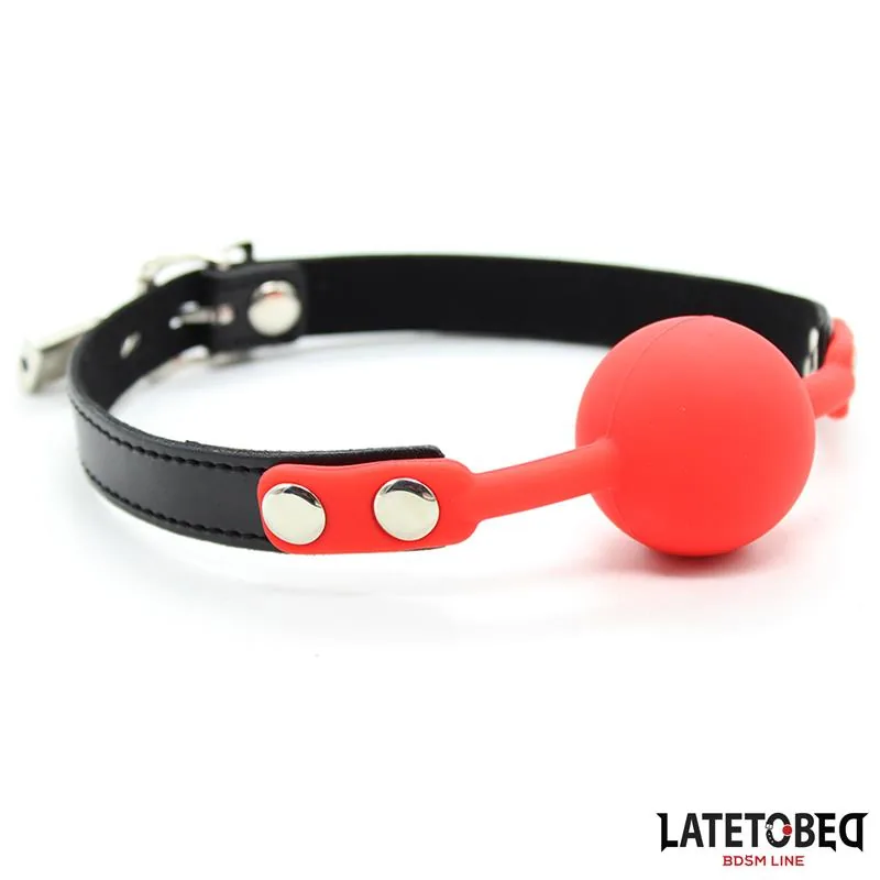 Mordaça de Silicone com Cadeado LateToBed Vermelha