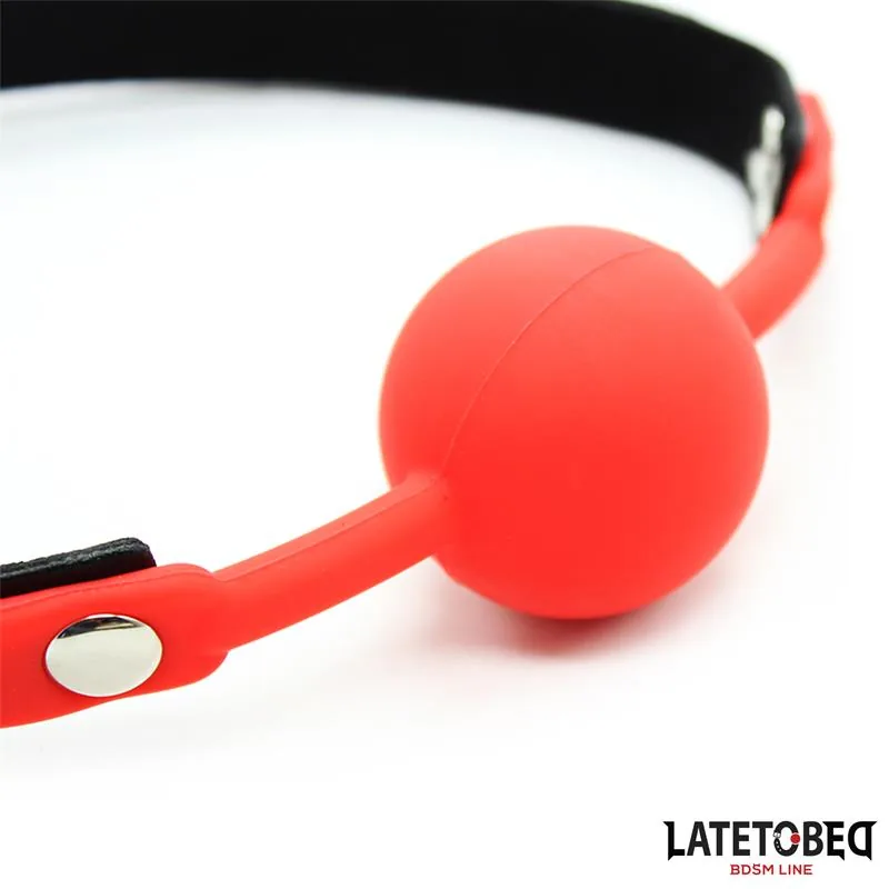 Mordaça de Silicone com Cadeado LateToBed Vermelha — vista 4 de 4