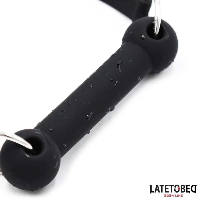 Mordaça Osso em Silicone LateToBed Preta 13 cm — vista 3 de 5