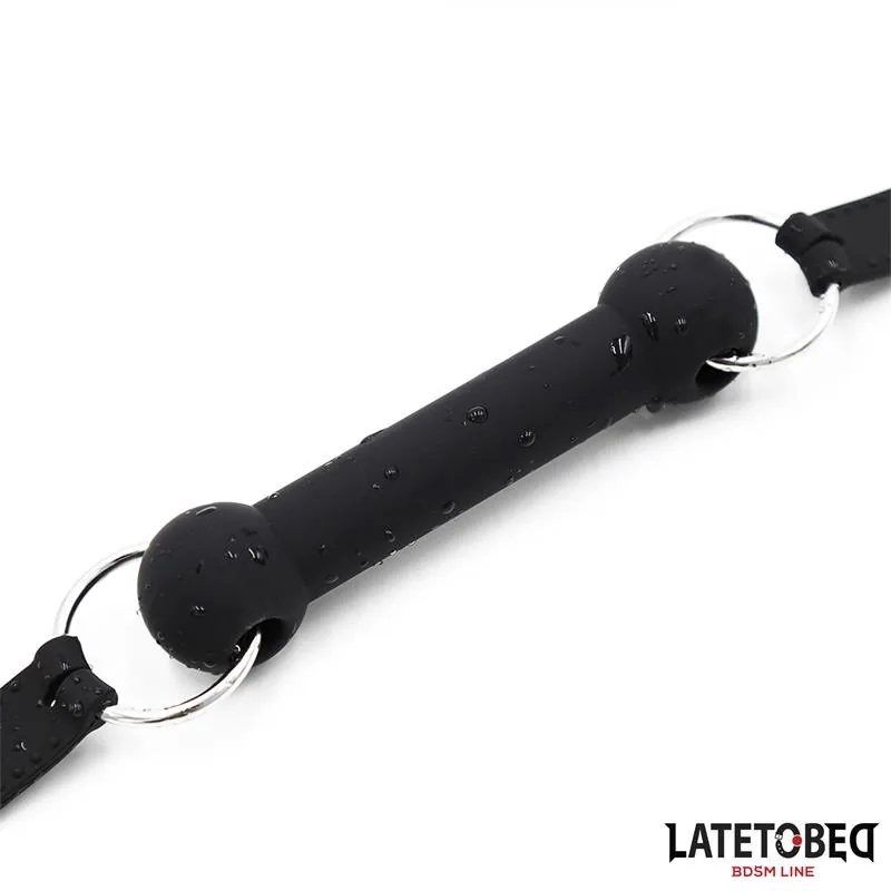 Mordaça Osso em Silicone LateToBed Preta 13 cm — vista 4 de 5