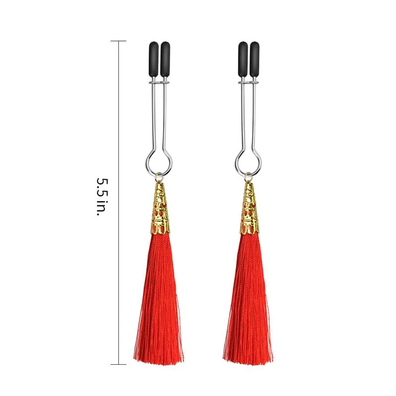 Pinças de Mamilos Glamour Tassel Lovetoy Vermelhas — vista 2 de 5