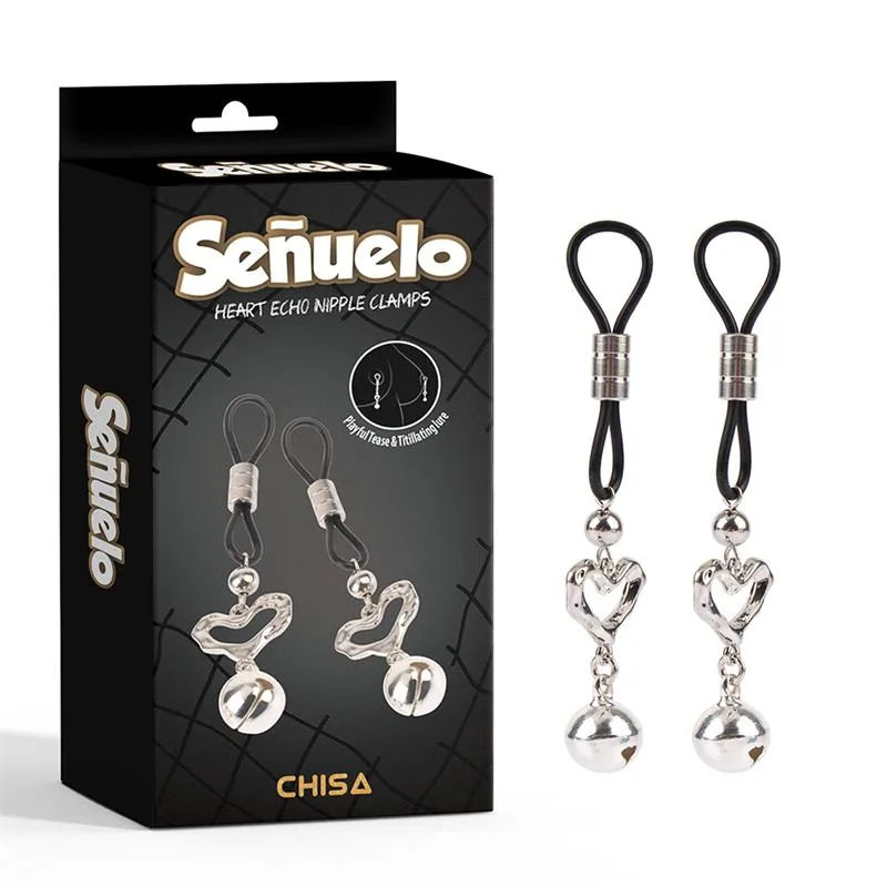 Pinças para Mamilos Coração com Guizo Chisa — vista 6 de 6