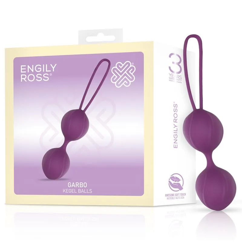 Garbo Bola Dupla de Kegel Silicone Roxo