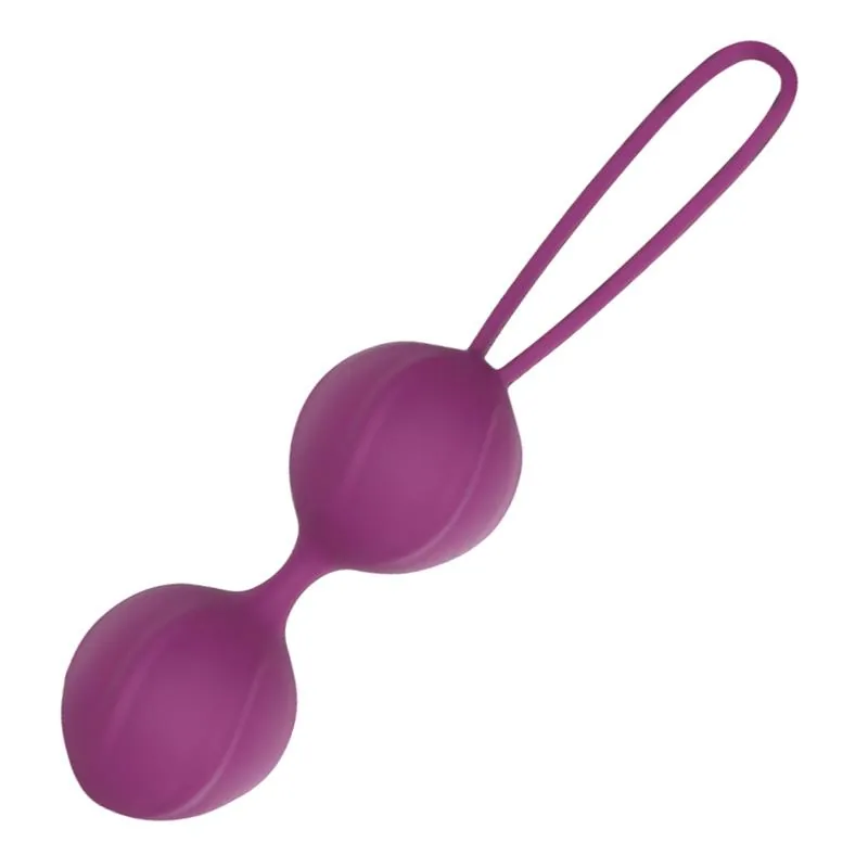 Garbo Bola Dupla de Kegel Silicone Roxo — vista 2 de 3