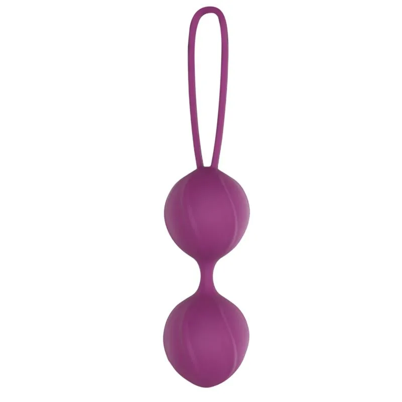 Garbo Bola Dupla de Kegel Silicone Roxo — vista 3 de 3