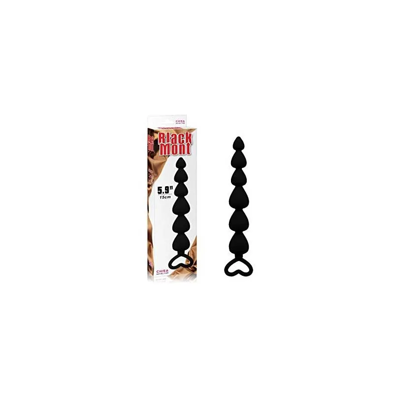 Corrente Anal Lovers em Silicone 19 cm Chisa Preta