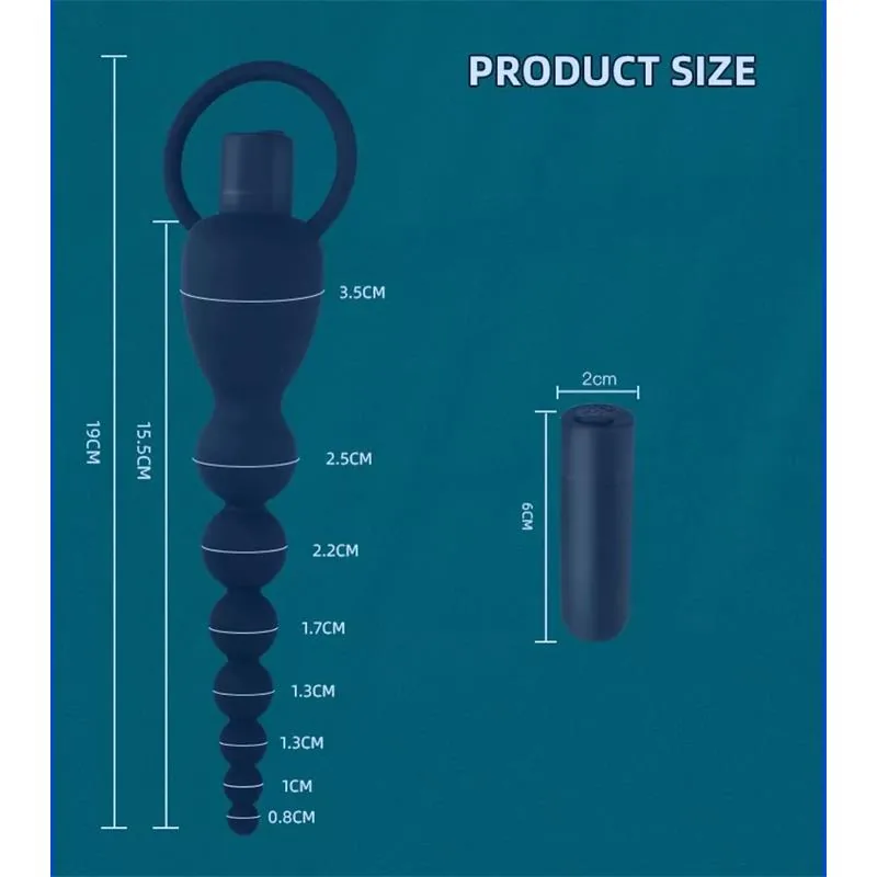 Corrente Anal Marbe com Vibração USB Silicone Tardenoche — vista 8 de 10