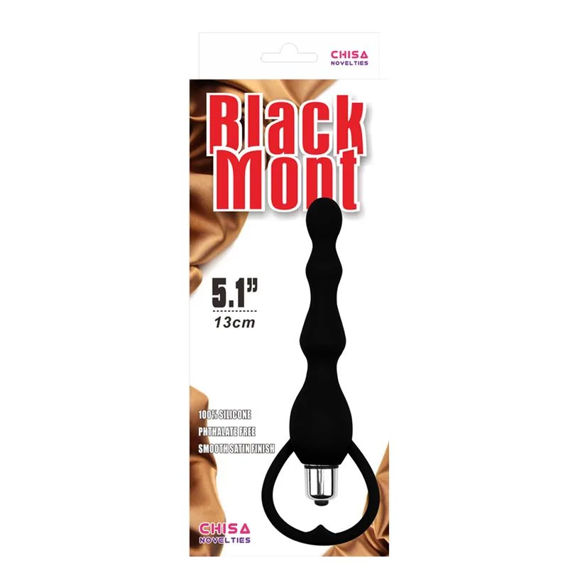 Corrente Anal Tail Power em Silicone Chisa Preta — vista 2 de 2