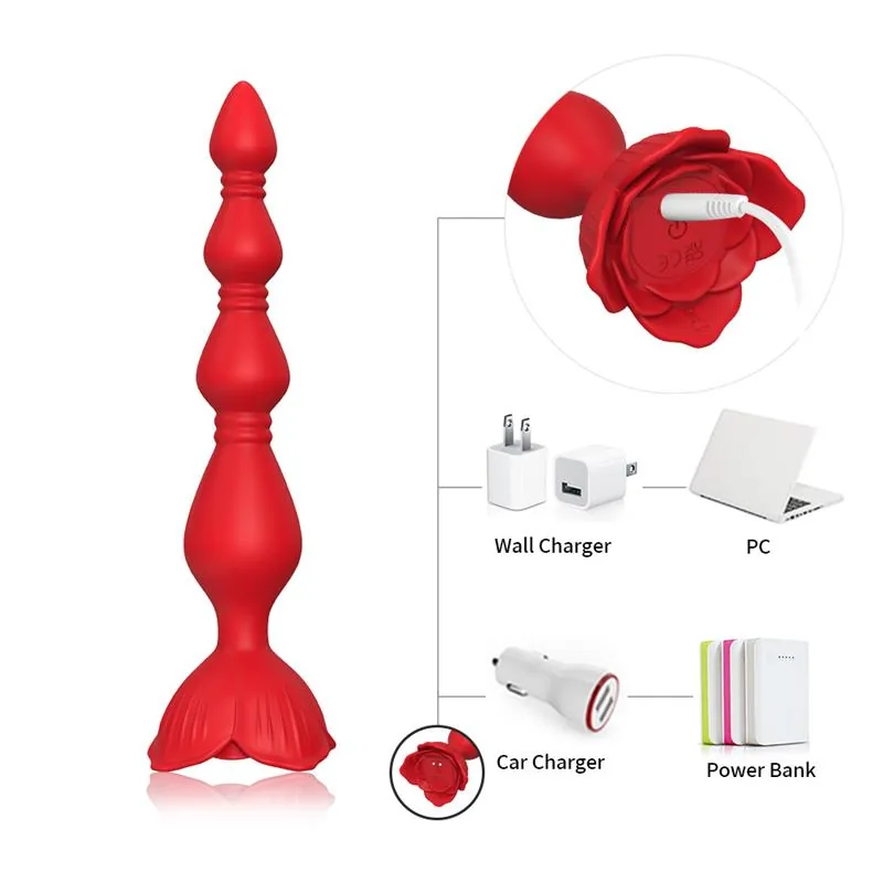Corrente Anal Vibratória com Base em Rosa Urban Sky — vista 8 de 11
