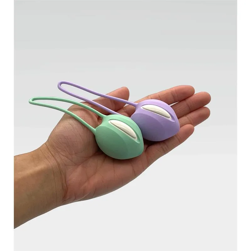 Bolas de Kegel Smartball Uno Branco e Lilás Fun Factory — vista 3 de 4