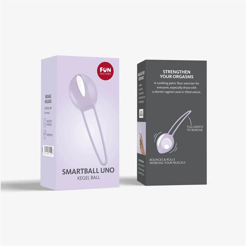 Bolas de Kegel Smartball Uno Branco e Lilás Fun Factory — vista 4 de 4