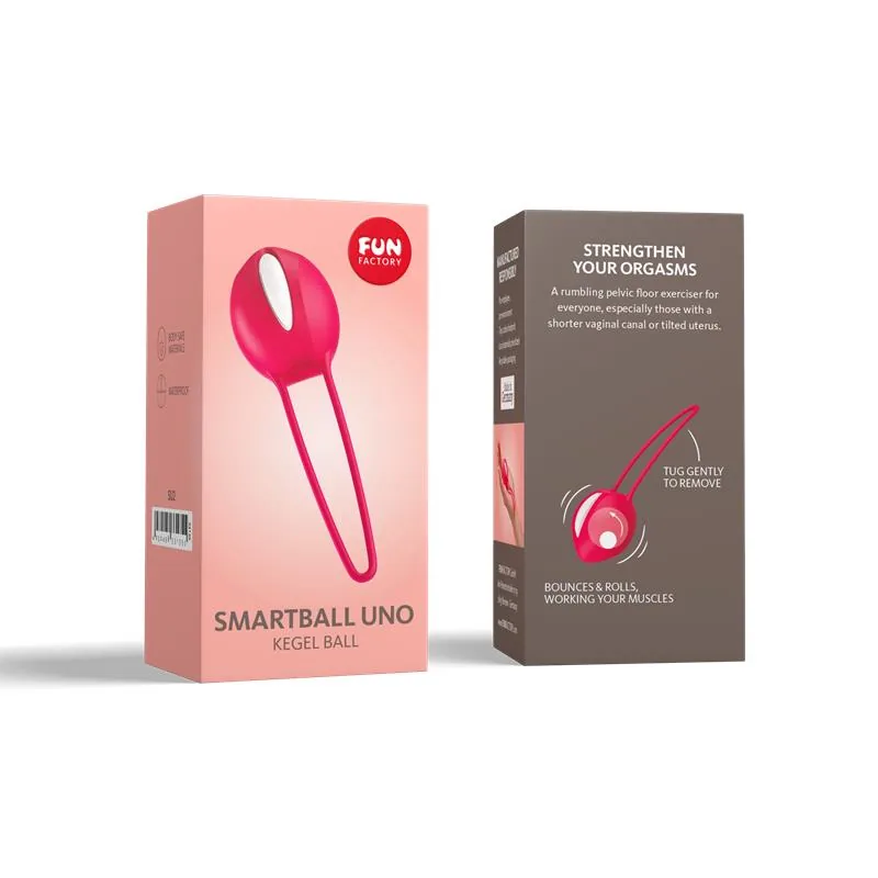 Bolas de Kegel Smartball Uno Branco e Vermelho Fun Factory — vista 4 de 4