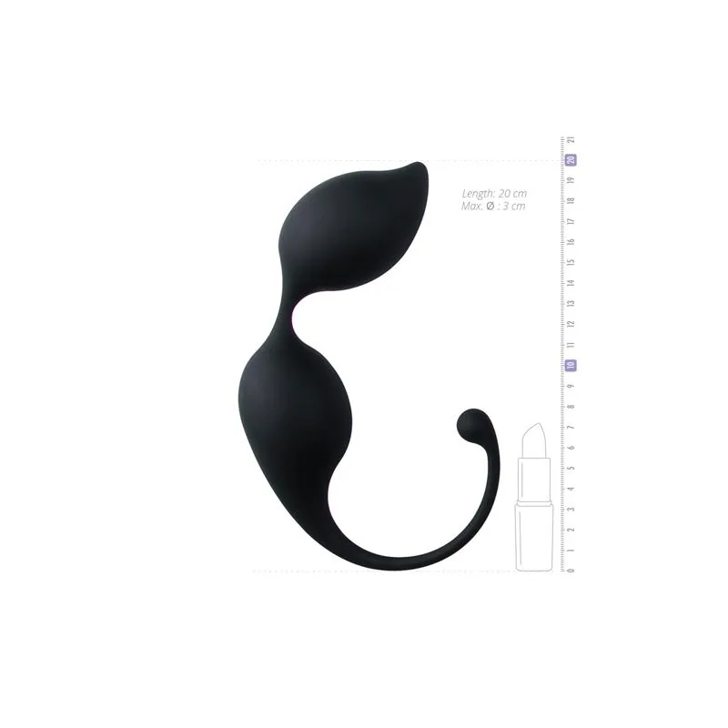 Bolas Chinesas Curvas em Silicone Pretas EasyToys — vista 3 de 4