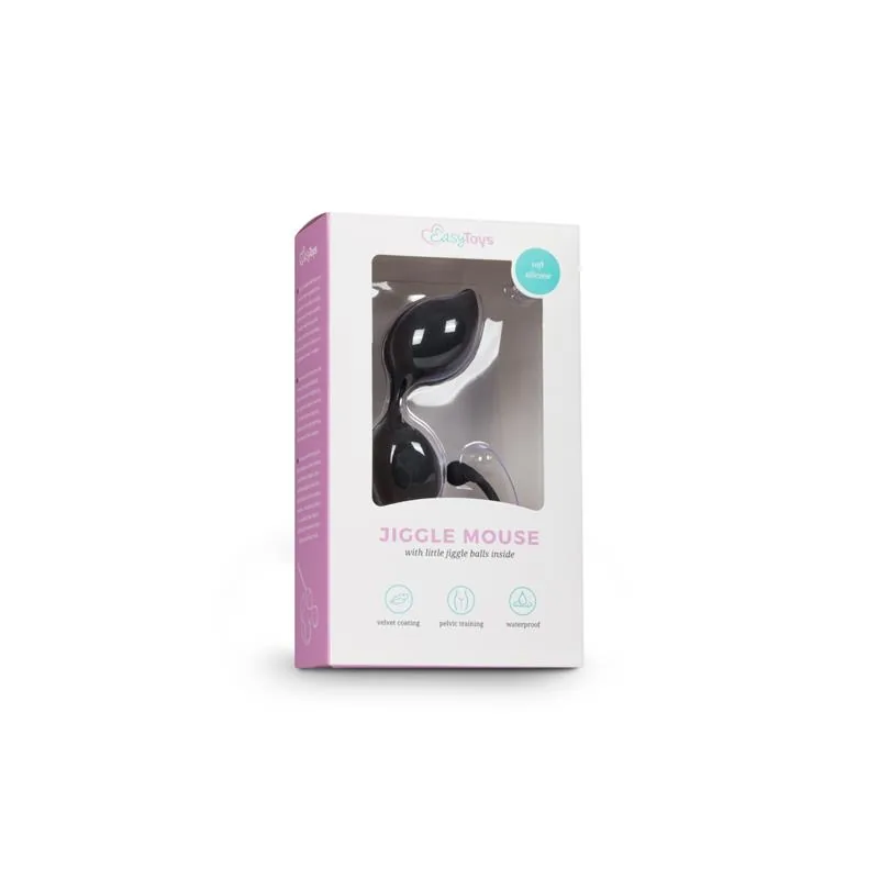 Bolas Chinesas Curvas em Silicone Pretas EasyToys — vista 4 de 4