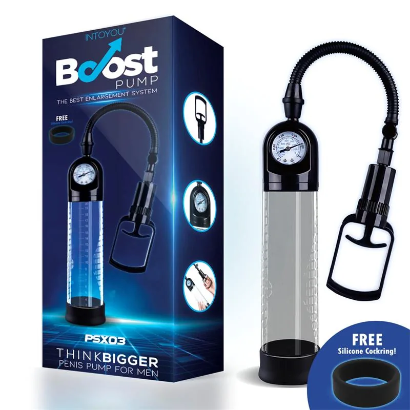 Bomba de Vácuo Manual com Medidor PSX03 Boost Pumps Transparente
