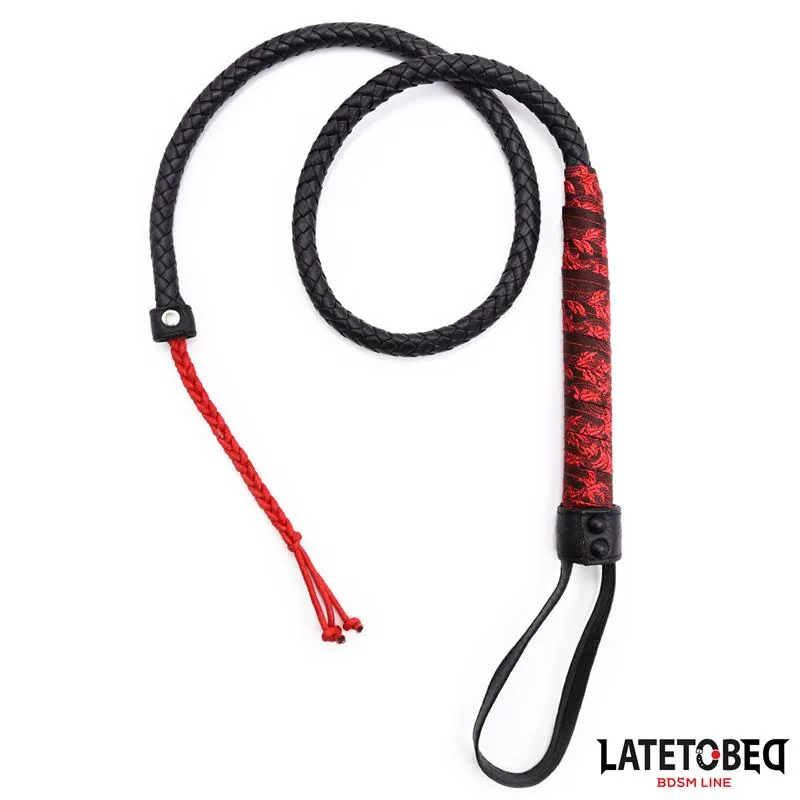 Chicote Scandal Vermelho e Preto 110 cm Latetobed