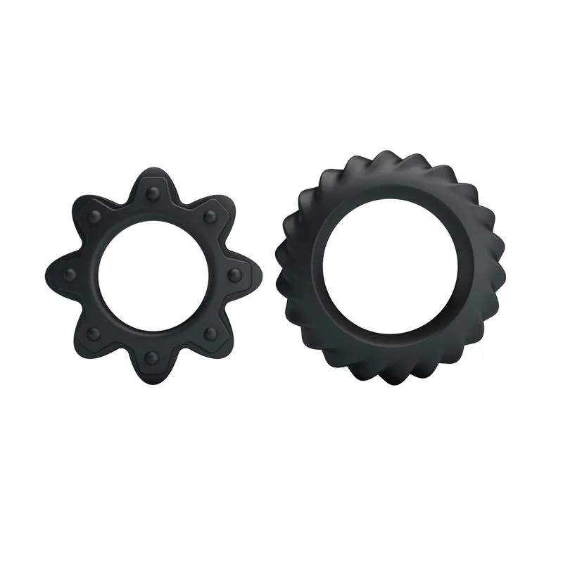 Conjunto de 2 Anéis Penianos Flowering Silicone Baile