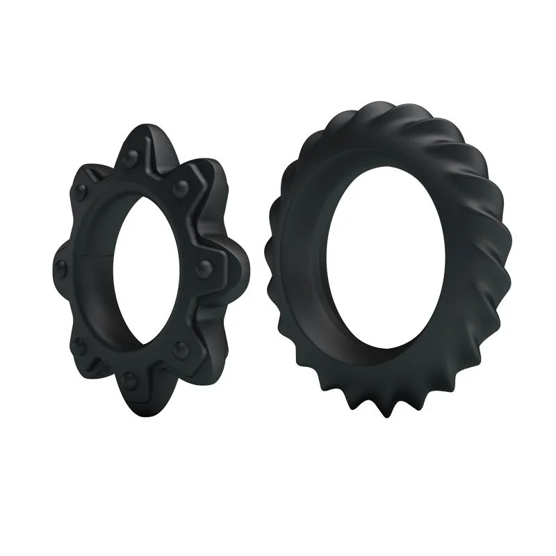 Conjunto de 2 Anéis Penianos Flowering Silicone Baile — vista 2 de 6