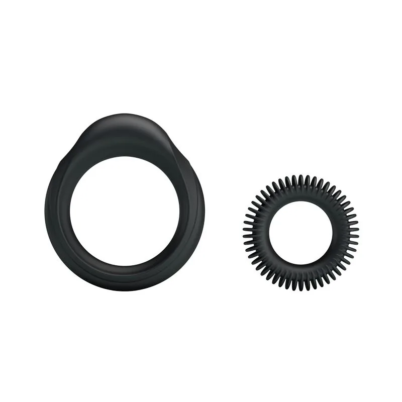 Conjunto de 2 Anéis Penianos Manhood Silicone Baile