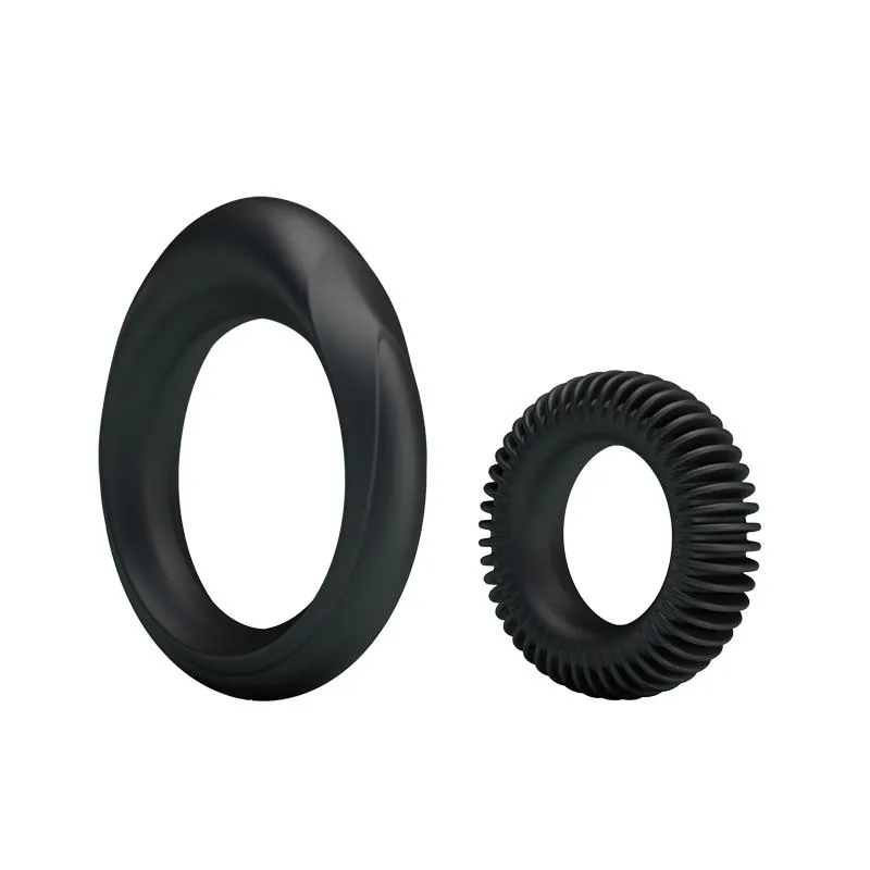 Conjunto de 2 Anéis Penianos Manhood Silicone Baile — vista 2 de 6