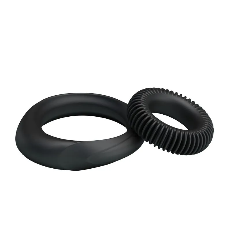 Conjunto de 2 Anéis Penianos Manhood Silicone Baile — vista 4 de 6