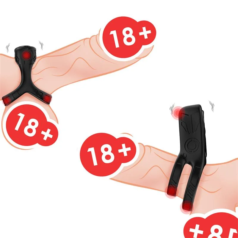 Conjunto de 2 Anéis Penianos Vibradores Mecha Lock Essence Ring Urban Sky — vista 5 de 8