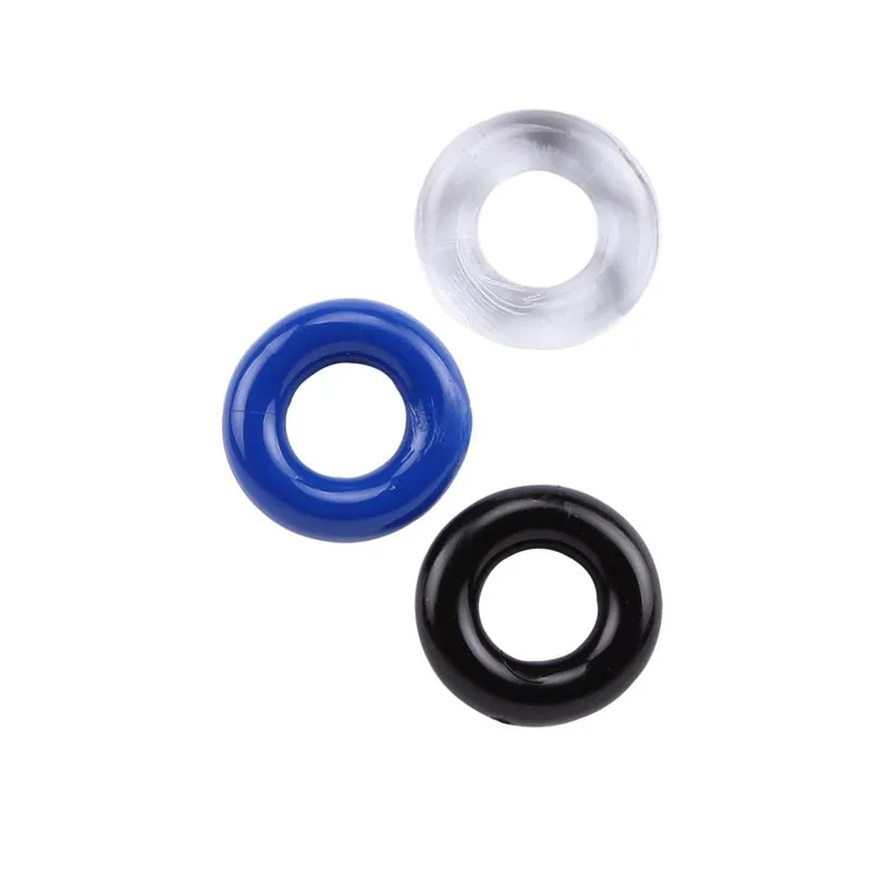 Conjunto de 3 Anéis Penianos Donut Rings em TPE Chisa — vista 3 de 4