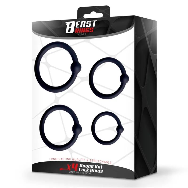 Conjunto de 4 Anéis Penianos em Silicone Beast Rings — vista 5 de 5