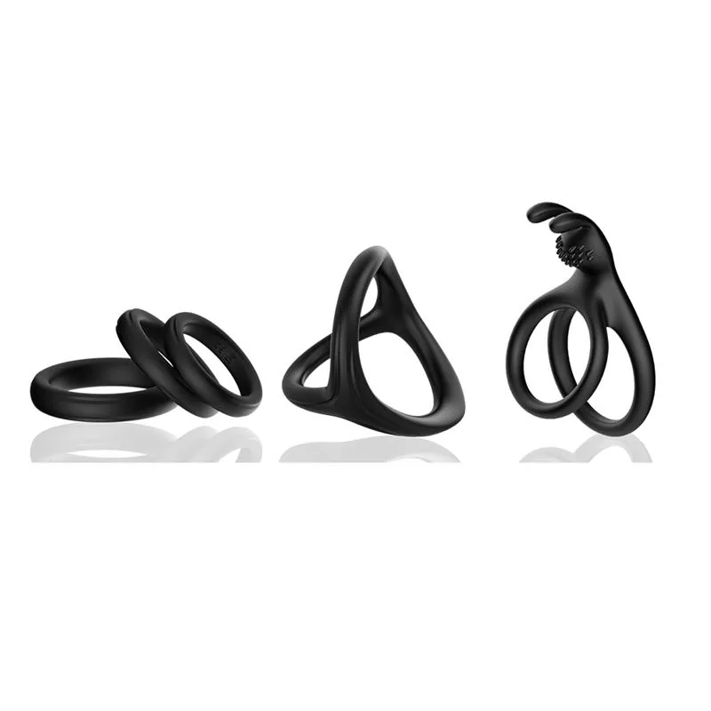 Conjunto de 5 Anéis Penianos Super Flexíveis Urban Sky