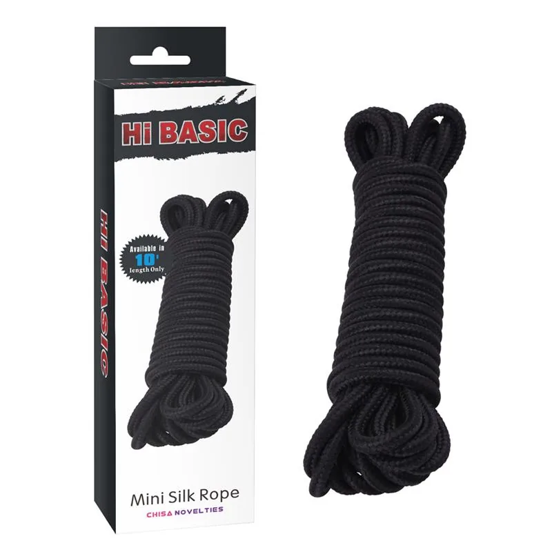 Corda Bondage Mini Silk Chisa 10 m Preta