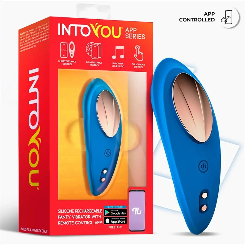 Cueca Vibratória com Aplicação em Silicone Azul Intoyou — vista 2 de 9