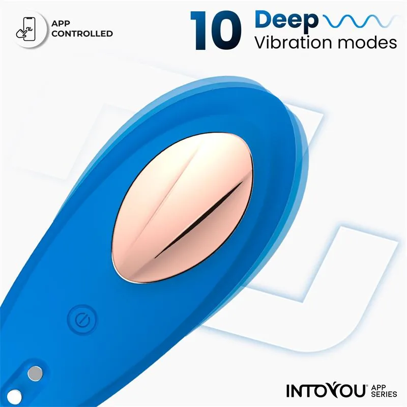Cueca Vibratória com Aplicação em Silicone Azul Intoyou — vista 4 de 9