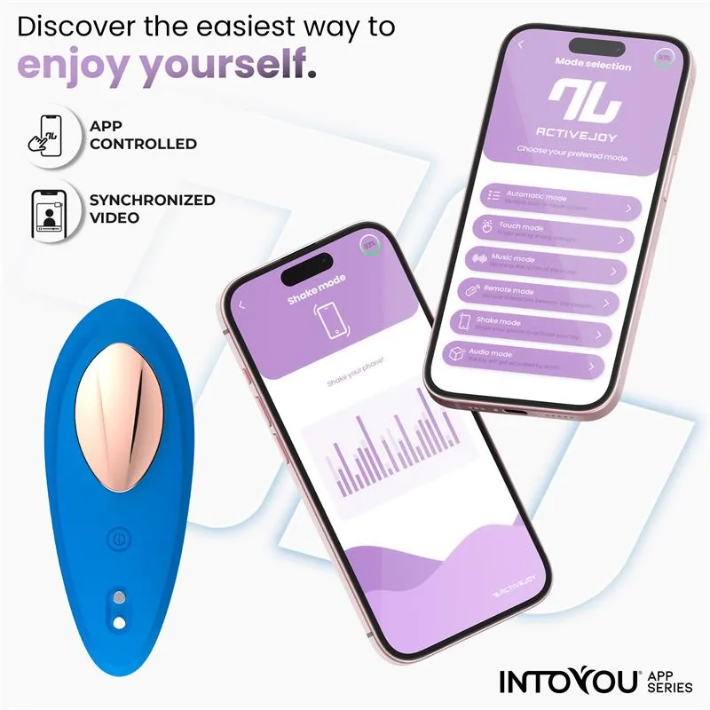 Cueca Vibratória com Aplicação em Silicone Azul Intoyou — vista 6 de 9