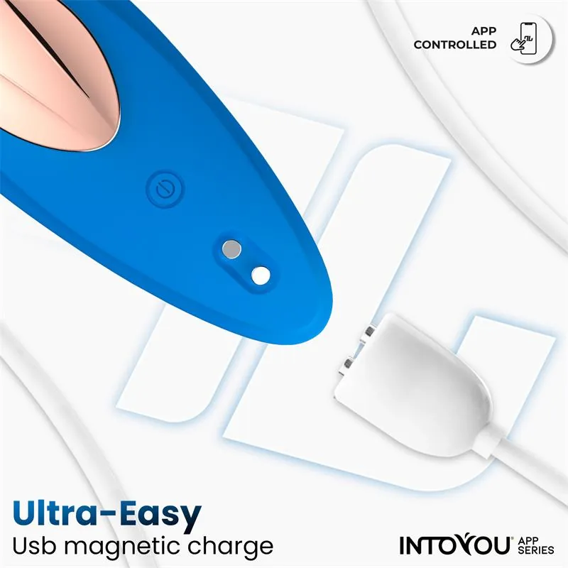 Cueca Vibratória com Aplicação em Silicone Azul Intoyou — vista 8 de 9